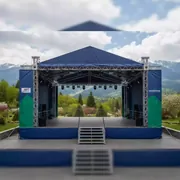 Аренда Сцены уличные с двускатной крышей 9х7 м в Гранд Отель Поляна — ART SPACE