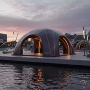 Аренда Шатер арочный гексагональ 10 в зале «Чайка» (Морпорт) — ART SPACE