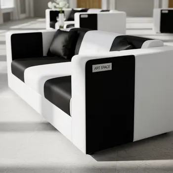Аренда Диван бело черный Cube из экокожи в Imeretinskiy Hotel — ART SPACE