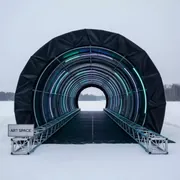 Аренда Шатер тоннельный из ферм 10х8 м черный на вилле «Анна» — ART SPACE