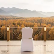 Аренда Чехол для стула белый в Поляна 1389 Отель и Спа — ART SPACE