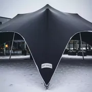 Аренда Шатер Кайт 8х12 черный в ресторане «Sanremo» — ART SPACE