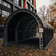 Аренда Шатер из ферм тоннельный 8х6 м черный в ресторане «Магеллан» — ART SPACE