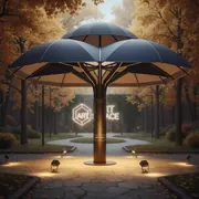 Аренда Зонт четырехкупольный Galaxia Quattro Carbon 6х6 м в парке «Ривьера» — ART SPACE