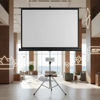 Аренда Экран на штативе Braun Standard 155х155 см белый серебристый с антибликовым покрытием в комплексе Sea Galaxy — ART SPACE