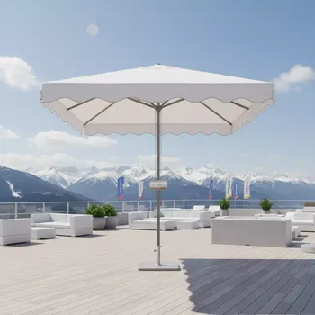 Аренда Зонт квадратный с воланом Mistral 300 белый в Novotel Resort — ART SPACE