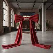 Аренда Бант красный 17х269 см в Stella di Mosca — ART SPACE