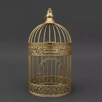 Аренда Клетка декоративная Oiseau Petit Gold на арене «Фишт» — ART SPACE
