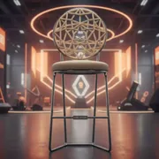 Аренда Барный стул Марсель сталь бежевый роуп бежевая ткань в Alpha Sirius — ART SPACE