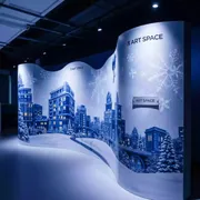 Аренда Стенд Isoframe Wave 7 модулей Maxi в ресторане «Плакучая Ива» — ART SPACE