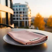Аренда Салфетка сатиновая персиковая 45х45 см в Sport Inn Hotel & Wellness — ART SPACE