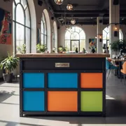 Аренда Промостойка дизайнерская в ресторане «Sanremo» — ART SPACE