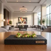 Аренда Блюдо для комплимента из Блюдо базальта 11х8 см в отеле Radisson Lazurnaya — ART SPACE