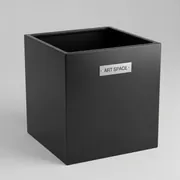 Аренда Кашпо WS4 Prosperplast пластиковое квадратное чёрное в ресторане «Brunello» — ART SPACE