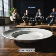 Аренда Тарелка закусочная Виго с золотым кантом в комплексе Sea Galaxy — ART SPACE