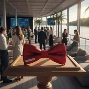 Аренда Бабочка официанта VIP красная с узором на теплоходе «Дагомыс» — ART SPACE