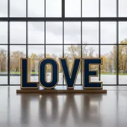 Аренда Фотозона из больших букв Love на свадьбу в Omega Sirius — ART SPACE