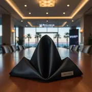 Аренда Салфетка атласная черная 35х35 см в Pullman Sochi Centre — ART SPACE