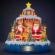 Аренда Фонарь новогодний Winter Glade Санта Клаус около елки F 209 1 — ART SPACE