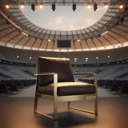 Аренда Стул Хит золотой каркас темно коричневый кожзам на арене «Фишт» — ART SPACE
