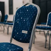 Аренда Стул Хит жаккард корона синяя каркас серебро в санатории «Металлург» — ART SPACE