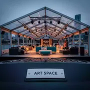 Аренда Шатер павильон 500 м² 20х25 на VIP теплоходе (Морпорт Сочи) — ART SPACE