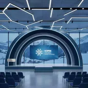 Аренда Сцена арочная 8х10 м металлик на курорте «Газпром» (Альпика) — ART SPACE