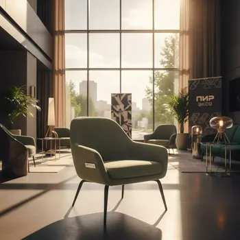 Аренда Кресло Opra зеленая рогожка в Mövenpick Hotel — ART SPACE