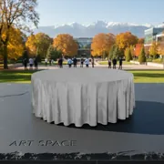 Скатерти круглые серого цвета