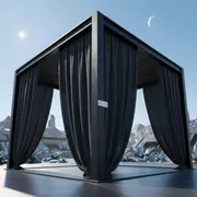 Аренда Павильон черный с мягкими стенками 10х10 в Alpha Sirius — ART SPACE