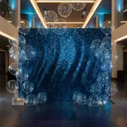 Аренда Фотозона синяя из пайеток с шарами баблс в Stella di Mosca — ART SPACE