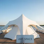 Аренда Тент Звезда 135 м² на теплоходе «Дагомыс» — ART SPACE