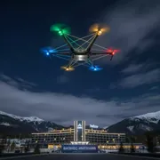 Аренда Квадрокоптеры Рой 4 Светлячок 4 дрона в Radisson Hotel Rosa Khutor — ART SPACE