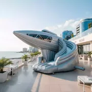 Аренда Батут с горкой Кораблик в ресторане «D.O.M» — ART SPACE