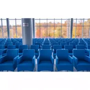 Аренда Чехол для стула голубой стрейч в комплексе «Дагомыс» — ART SPACE