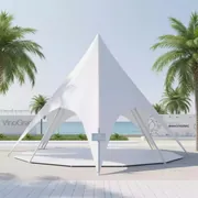 Аренда Конструкция тентовая Kite белая 6х6 м в пляжном комплексе VinoGrad — ART SPACE