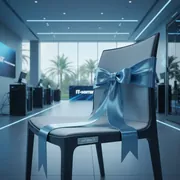 Аренда Банты на стулья голубого цвета в Courtyard by Marriott Sochi — ART SPACE