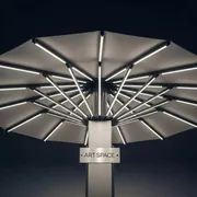 Аренда Зонт дизайнерский с подсветкой Kosmos Round LED Light Ø3,3 м в Boutique Hotel PORTUM 1905 — ART SPACE