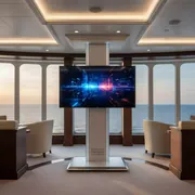Аренда Стойка напольная для плазмы на VIP теплоходе (Морпорт Сочи) — ART SPACE