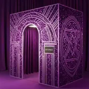 Аренда Фотозона фиолетовая хамелеон из пайеток в Omega Sirius — ART SPACE
