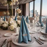 Аренда Салфетка бархатная матовая Альт голубая в City Park Hotel Sochi — ART SPACE