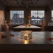 Аренда Подсвечник льдинка 2,5 см в МФК «Горный» — ART SPACE
