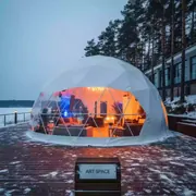 Аренда Шатер сферический диаметр 14 м в ресторане «Voda» — ART SPACE