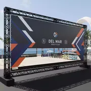 Аренда Баннер Vikuflex литой Black Back 450 гр 50x5,1 м полуматовый hard tube в пляжном клубе Del Mar — ART SPACE