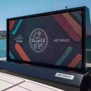 Аренда Экран светодиодный LED 3х2 м на VIP теплоходе (Морпорт Сочи) — ART SPACE