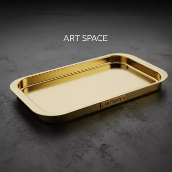 Аренда Поднос металлический золотой 18х8,5 см на вилле «Анна» — ART SPACE