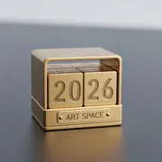 Аренда Календарный блок КЛАССИКА S металлик 2026 мини золото супер металлик на парусной регате (Сочи) — ART SPACE