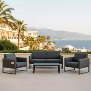 Аренда Лаунж зона Royal Family Emma серая двухместный диван стол кресла скамья в Swissôtel Resort Sochi Kamelia — ART SPACE