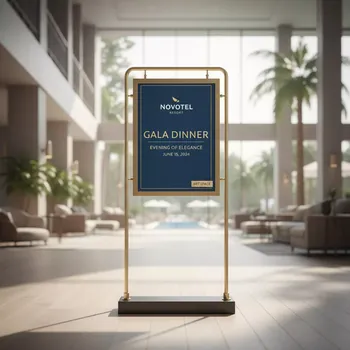 Аренда Рамка указатель A3 Gold в Novotel Resort — ART SPACE