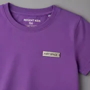 Аренда Футболка под нанесение логотипа REGENT KIDS 150 детская фиолетовая на рост 130–140 см 10 лет в Radisson Hotel Rosa Khutor — ART SPACE
